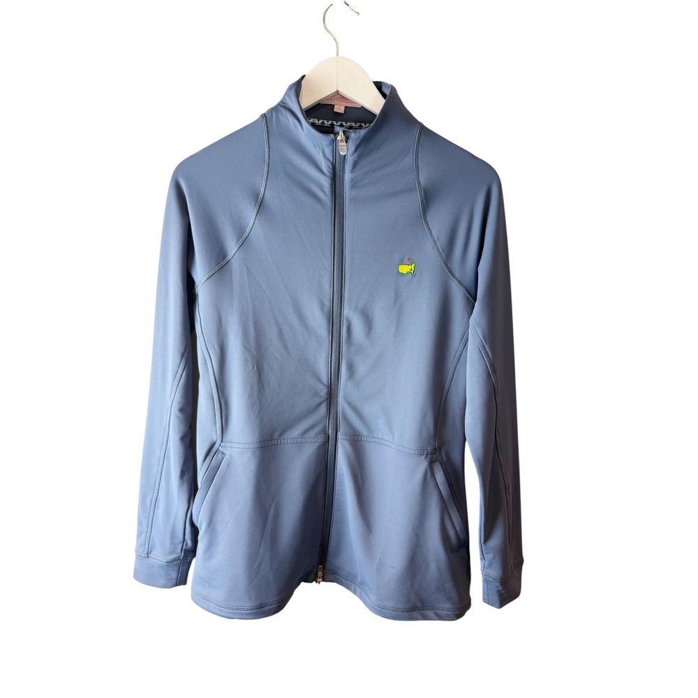 Masters Tournament Womens Golf Jacket Blue Full Zip Performance Mock Neck Small